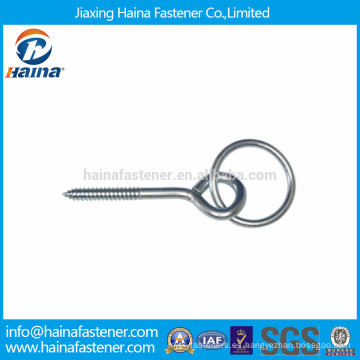 Proveedor de China Zinc plateado ojo tornillo con anillo